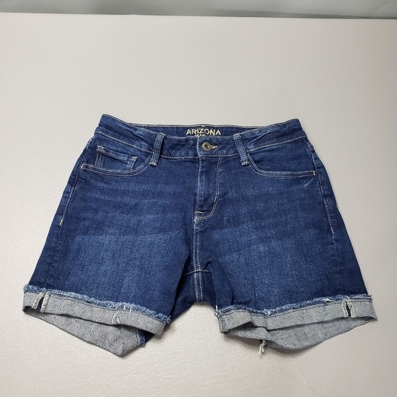 Arizona cuffed hem blue denim jean shorts juniors size 7 - Picture 8 of 8